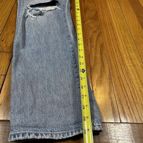 SLVRLAKE Denim Women's London High Rise Straight Leg Jeans 28x30 Distressed - Picture 9 of 12